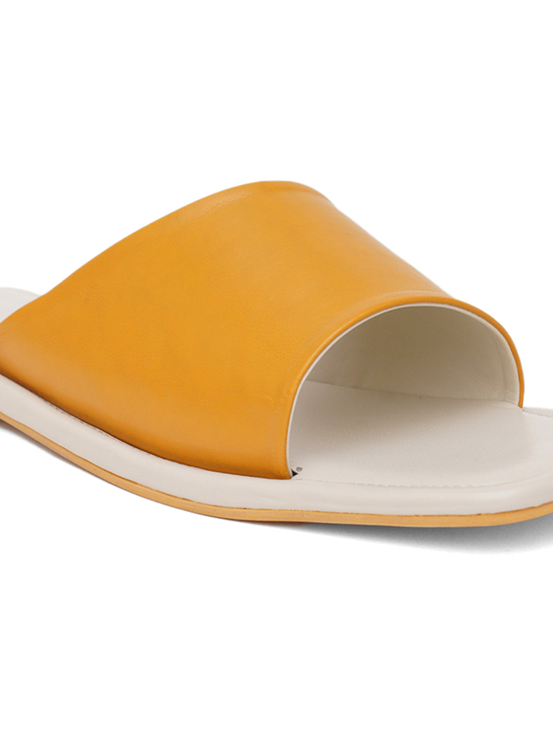 ELANBERG Orange Fashion Synthetic Leather  Flats