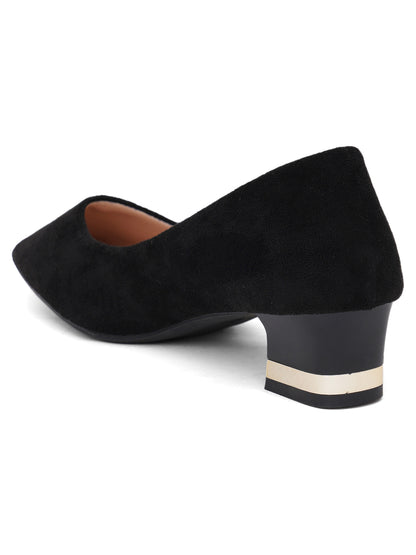 ELANBERG Black Casual Closed Back Heels