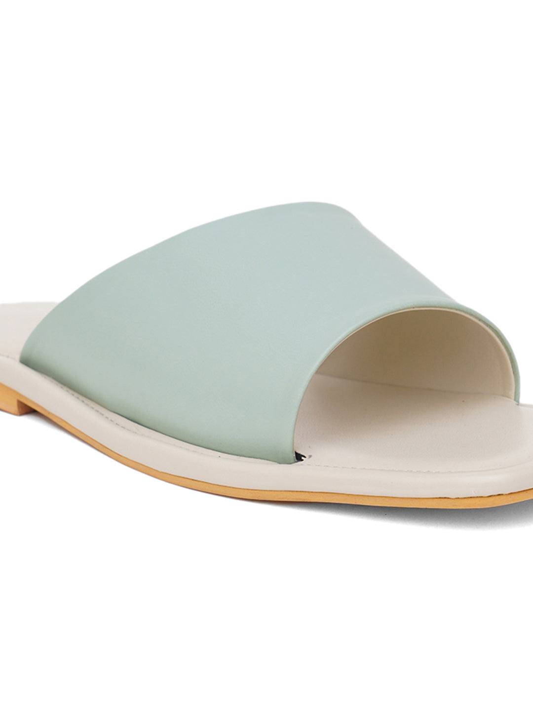 ELANBERG Green Fashion Synthetic Leather  Flats