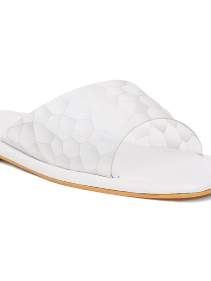 ELANBERG Transparent Fashion Synthetic Leather  Flats