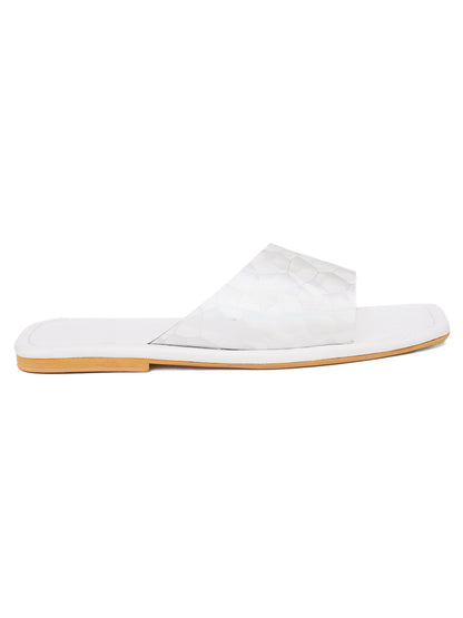 ELANBERG Transparent Fashion Synthetic Leather  Flats