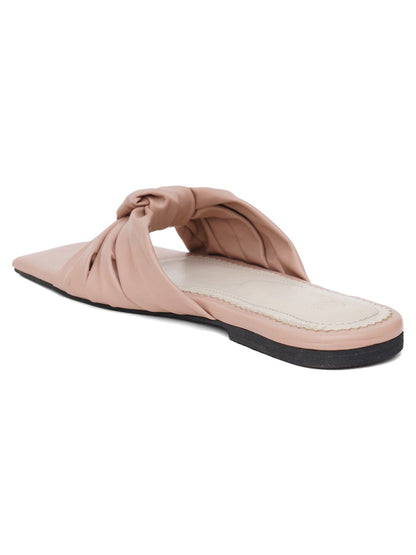 ELANBERG Pink Fashion Synthetic Leather Slip-On Flats Summer ELANBERG 