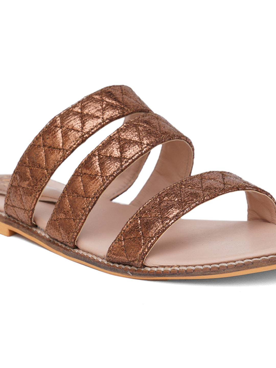 ELANBERG Brown Fashion Synthetic Leather  Flats