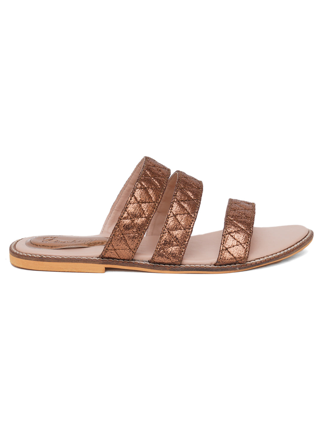 ELANBERG Brown Fashion Synthetic Leather  Flats