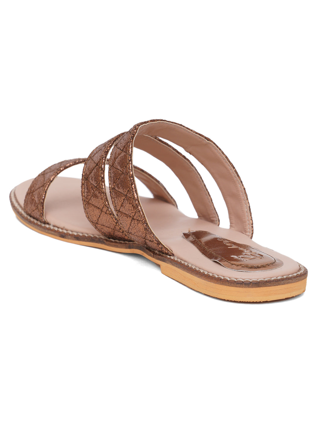 ELANBERG Brown Fashion Synthetic Leather  Flats