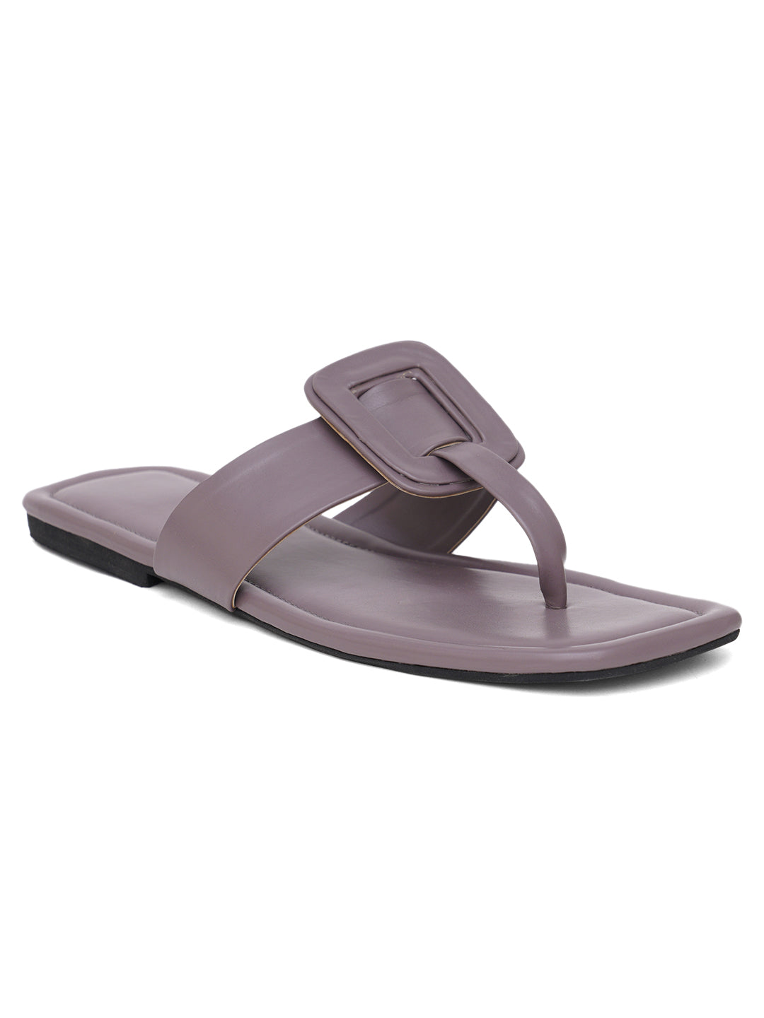 ELANBERG Grey Slip-On Round Toe Flats