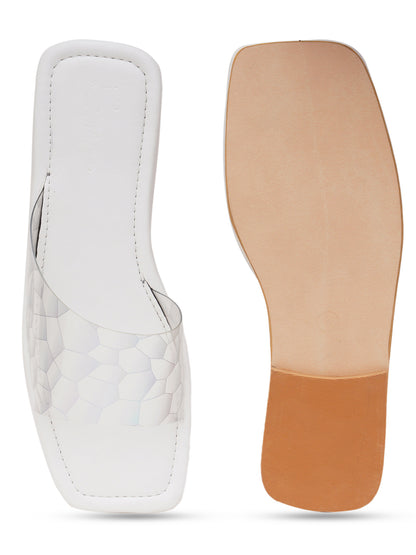ELANBERG Transparent Fashion Synthetic Leather  Flats