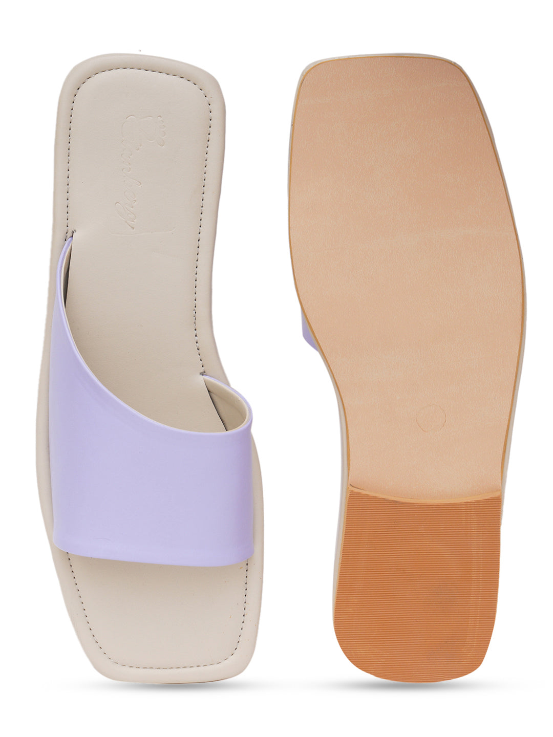 ELANBERG Blue Fashion Synthetic Leather  Flats