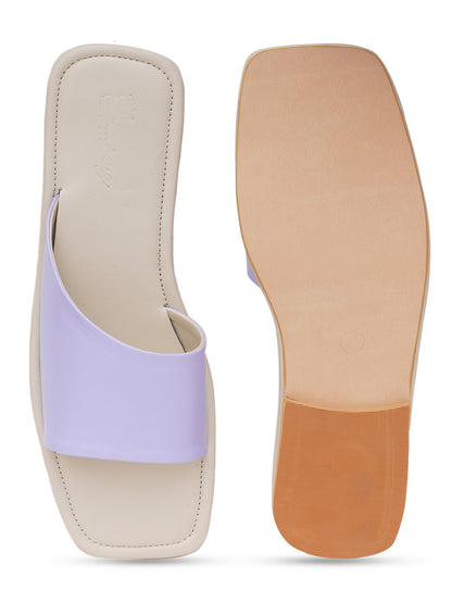 ELANBERG Blue Fashion Synthetic Leather  Flats