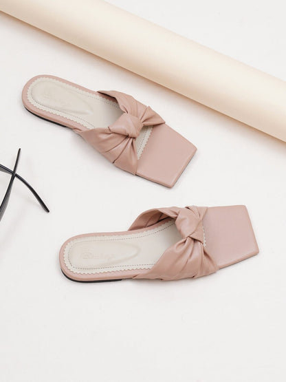 ELANBERG Pink Fashion Synthetic Leather Slip-On Flats Summer ELANBERG 