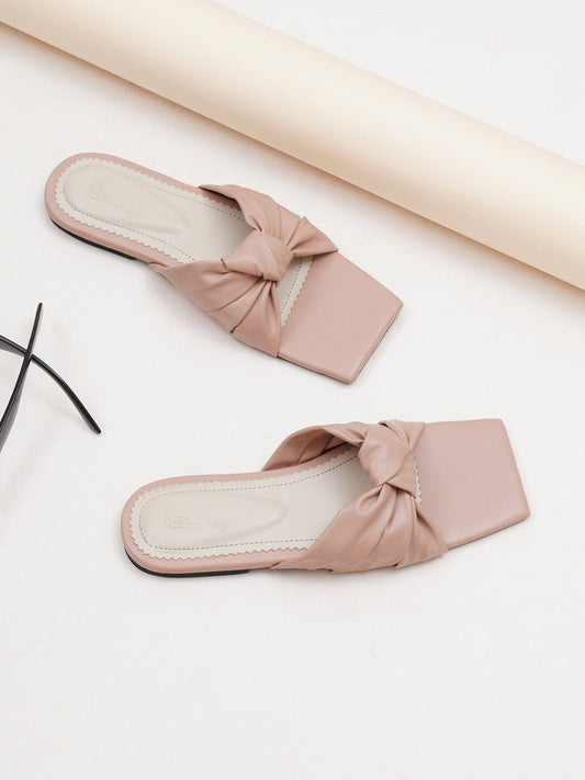 ELANBERG Pink Fashion Synthetic Leather Slip-On Flats Summer ELANBERG 