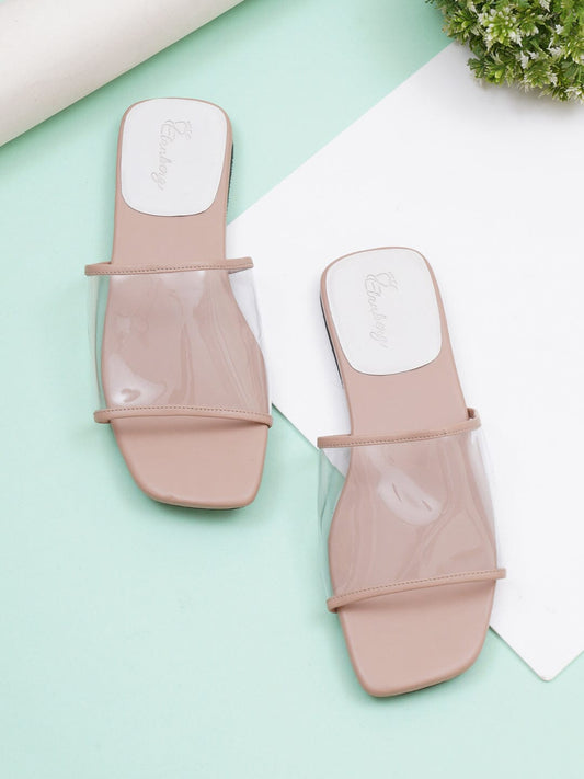 ELANBERG Pink Fashion Synthetic Leather Slip-On Flats Summer ELANBERG 