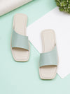 ELANBERG Green Fashion Synthetic Leather  Flats